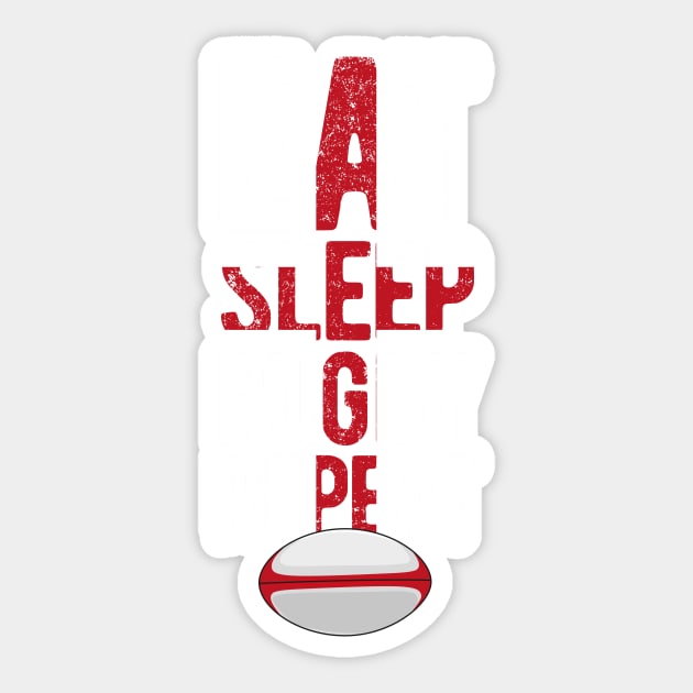 Eat sleep rugby repeat england rugby Sticker by Bubsart78